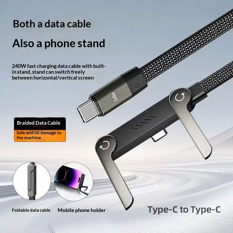 240W Fast-Charging Foldable Stand Data Cable